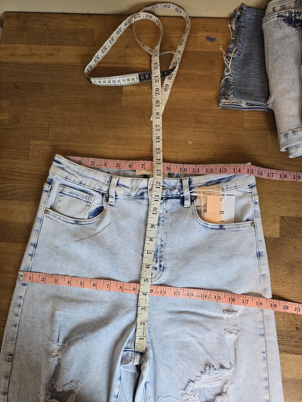 Risen Jeans Georgia - Light Wash Wide Leg Long Tall Inseam 13/31 NWT - Picture 11 of 14